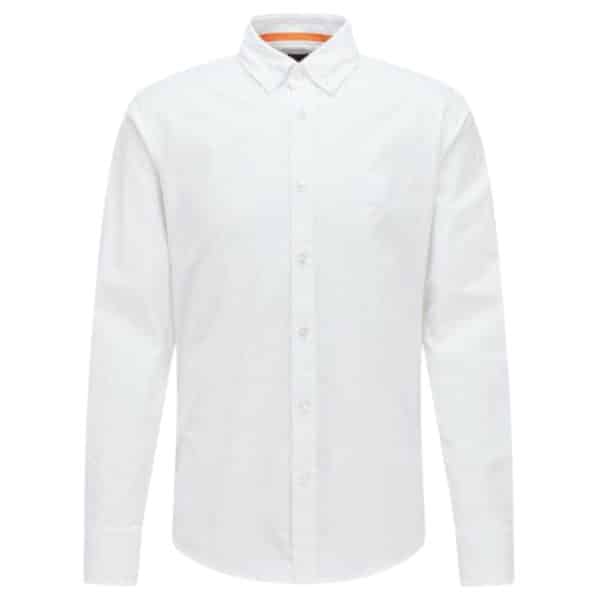 BOSS Mabsoot 2 white LS Shirt Front