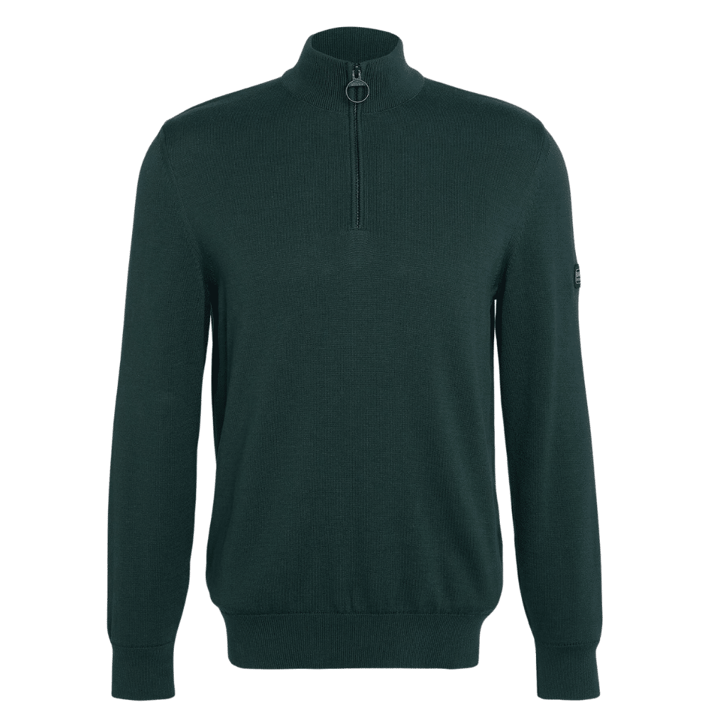 Barbour Pine Green Half Zip front
