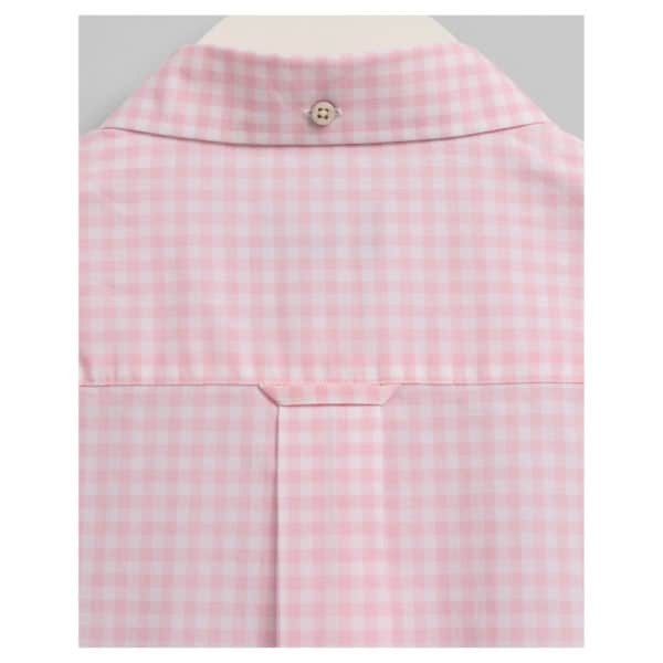 GANT Gingham Pink SS Shirt Rear