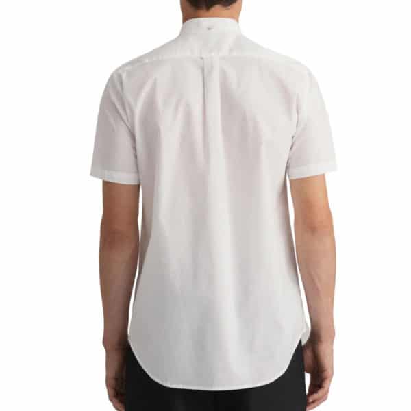 GANT White Broadcloth SS Shirt Rear