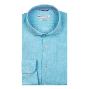 Giordano Row Linen Ocean Blue Shirt