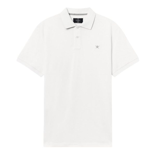 Hackett Optic White Cotton Polo Shirt