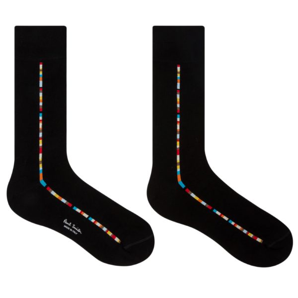 Paul SMith Black Signature Sock Side By Side