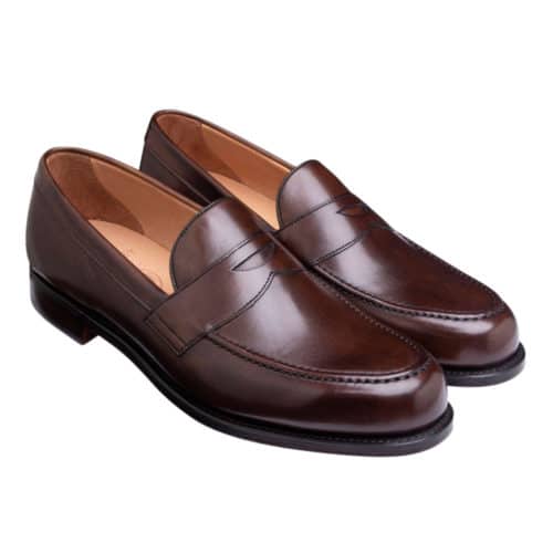 Cheaney Hudson Penny Loafer In Mocha Calf Leather | Menswear Online