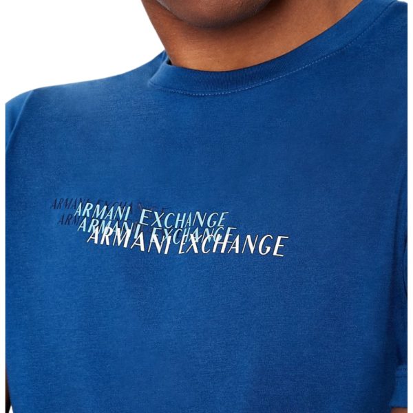 AX Armani Exchange Logo Blue T Shirt Logo