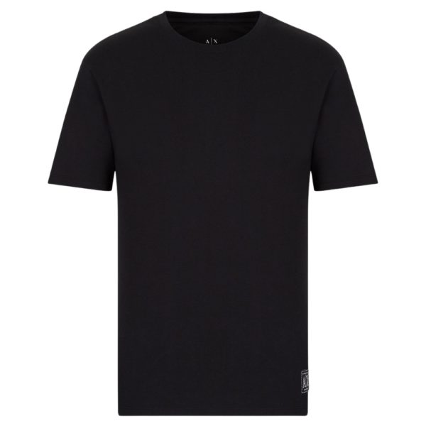 AX Black T Shirt with logo Front