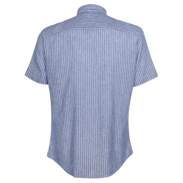 AX Blue Stripped SS Shirt Rear