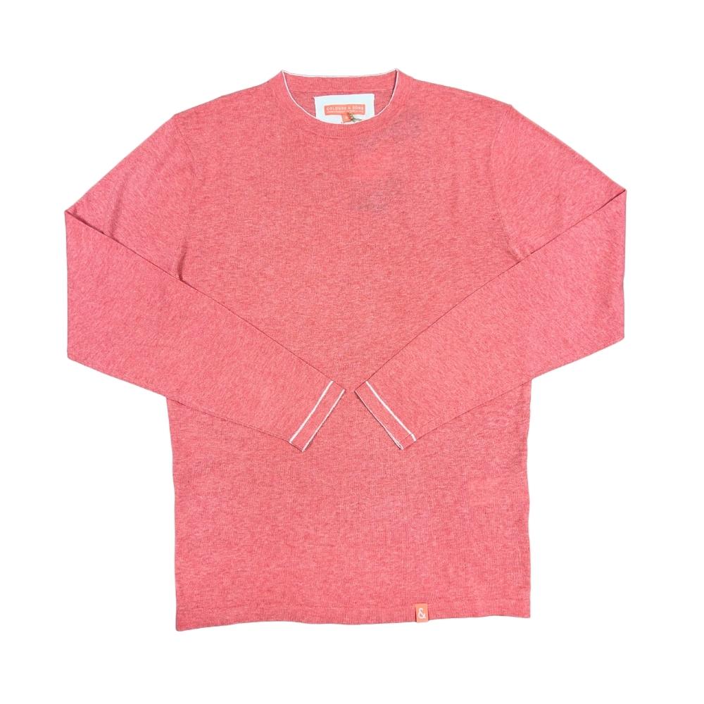 Colours & Sons Linen Blend Flamingo Jumper | Menswear Online