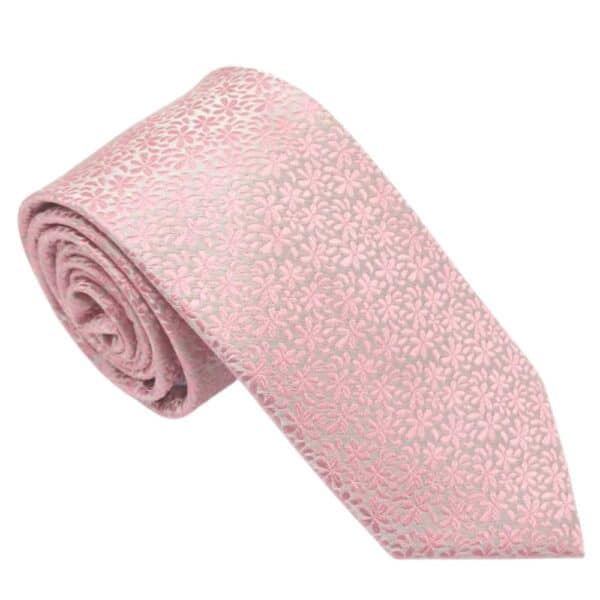 VAN BUCK Pink and Silver Tie
