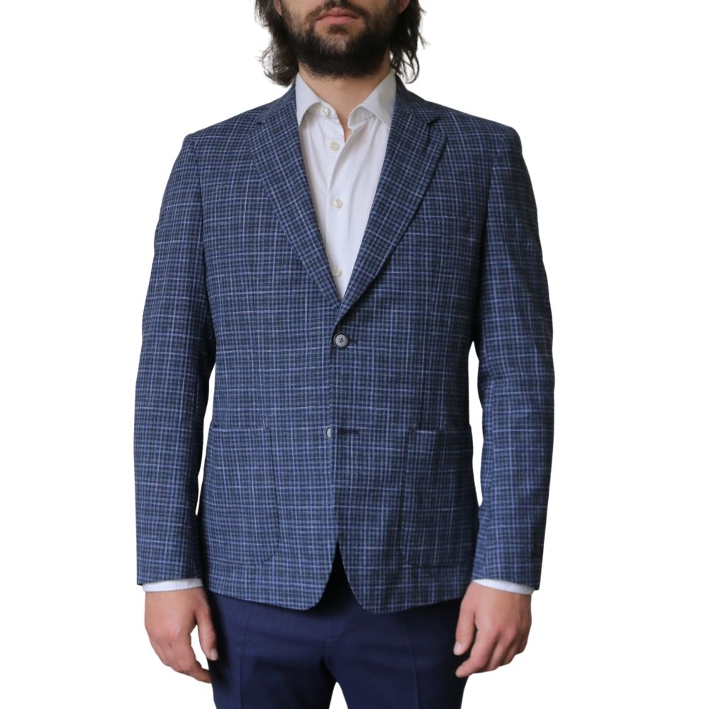 Without Prejudice Henson Check Blue Jacket 3