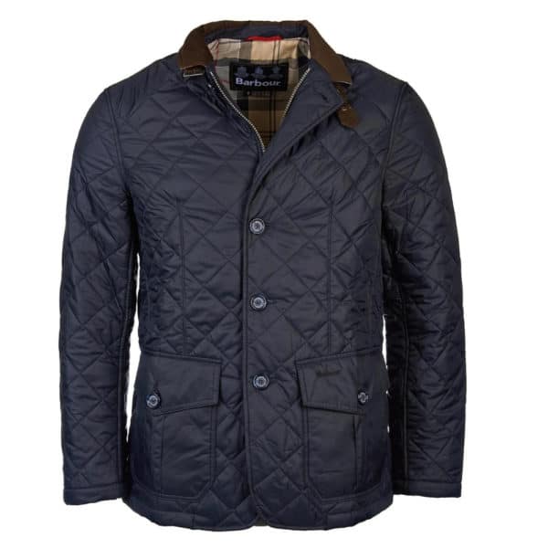 Barbour Navy Quilted Sander Front