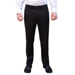 Canali Black Suit Trousers