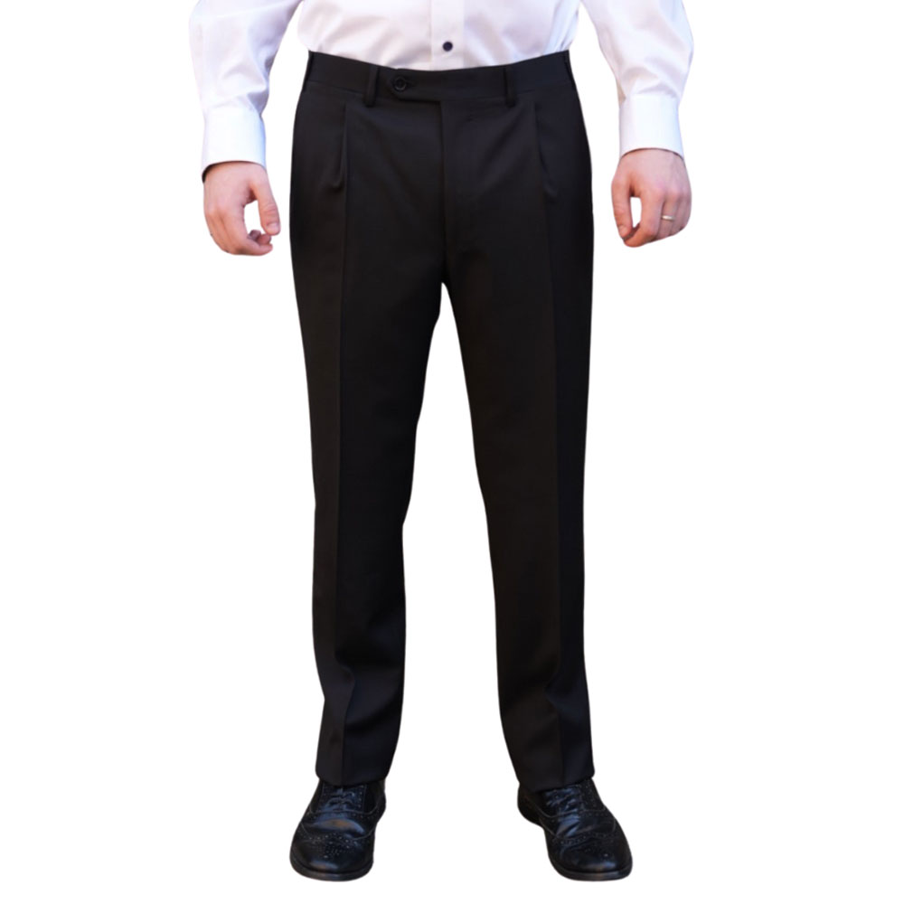 Canali Black Suit Trousers