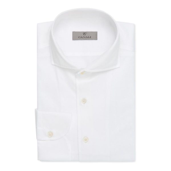 Canali Pure Cotton White Slim Fit Shirt