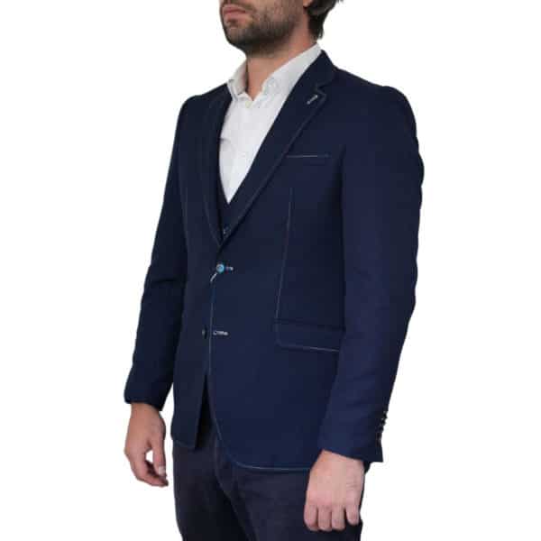 Claudio Lugli Twill Navy Jacket Waistcoat 2