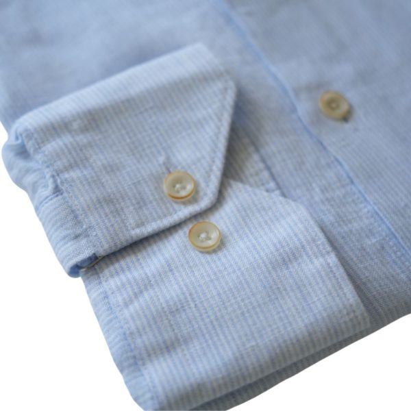 Giordano Blue Micro Stripe Linen Shirt 2