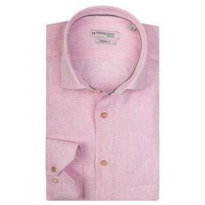 Giordano Pink Stripe Linnen Shirt Front