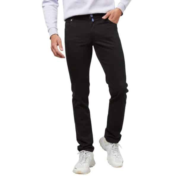 M5 Pima Cotton Five Pocket Black Slim Jeans
