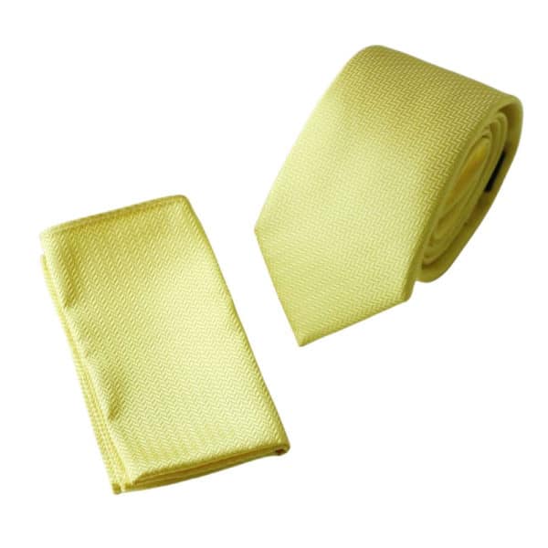warwicks tie and pocketsquare set lime yellow