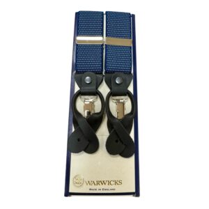 WARWICKS Navy White Dot Braces