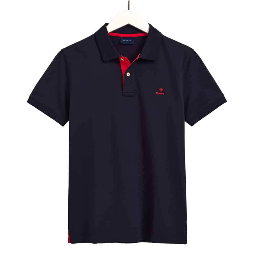 GANT Navy Polo SS Contrast F