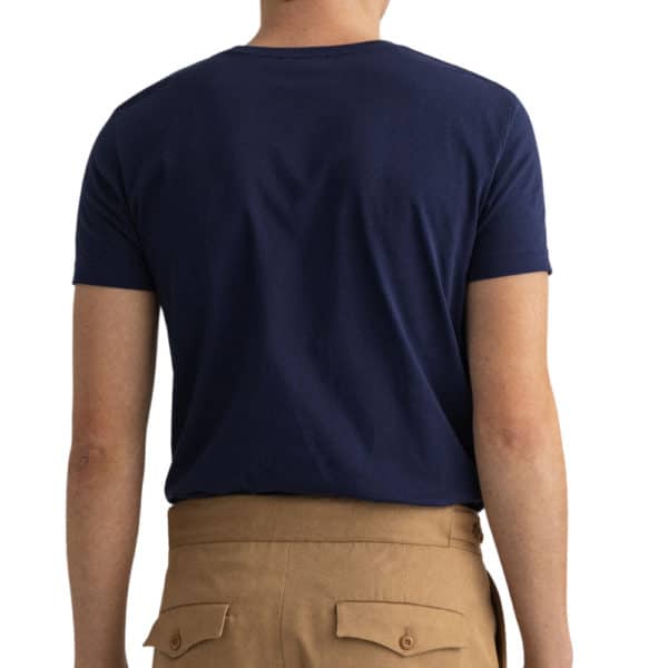 GANT Navy Slim T Shirt Rear