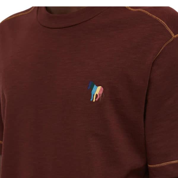 Paul Smith Burgundy T Shirt Logo