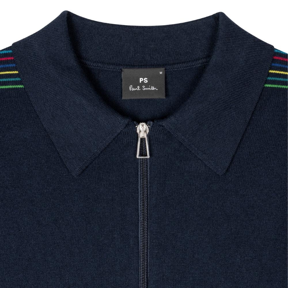 Paul Smith Sports Stripe Half Zip Knit Polo | Menswear Online