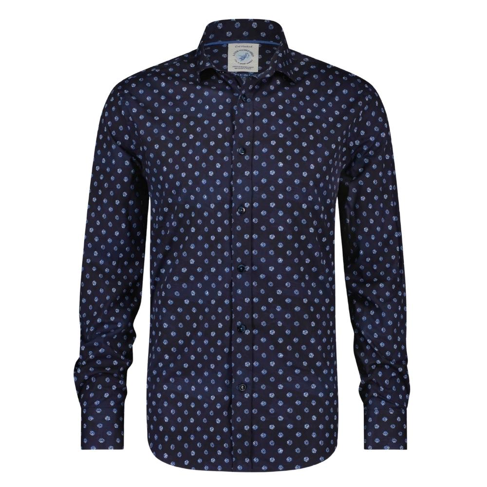 A Fish Named Fred Snowflake Navy Shirt