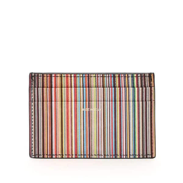 Paul Smith Black Card Holder with Signature Stripe Detail Back