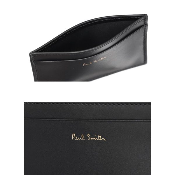 Paul Smith Black Card Holder with Signature Stripe Detail Inside