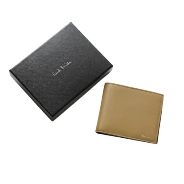 Paul Smith Khaki Leather Card Wallet Gift