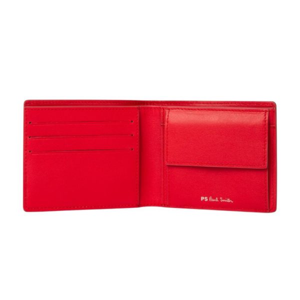 Paul Smith Zebra Red Leather Billfold And Coin Wallet 2