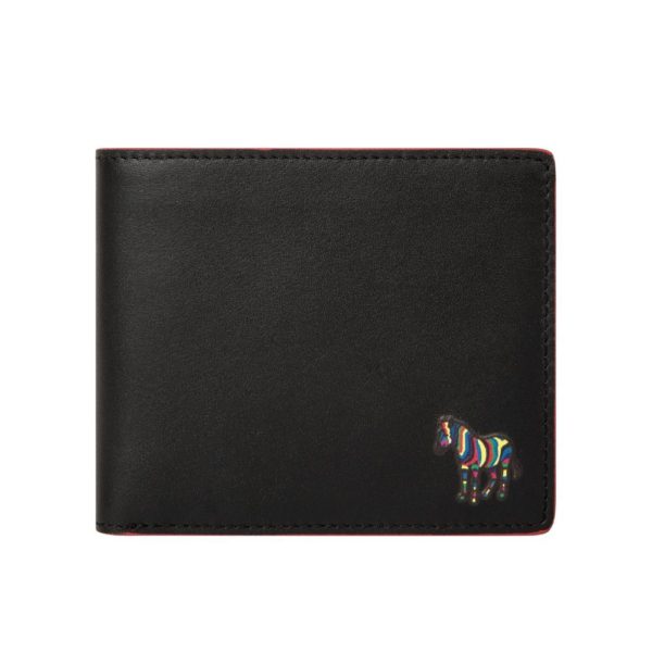 Paul Smith Zebra Red Leather Billfold And Coin Wallet