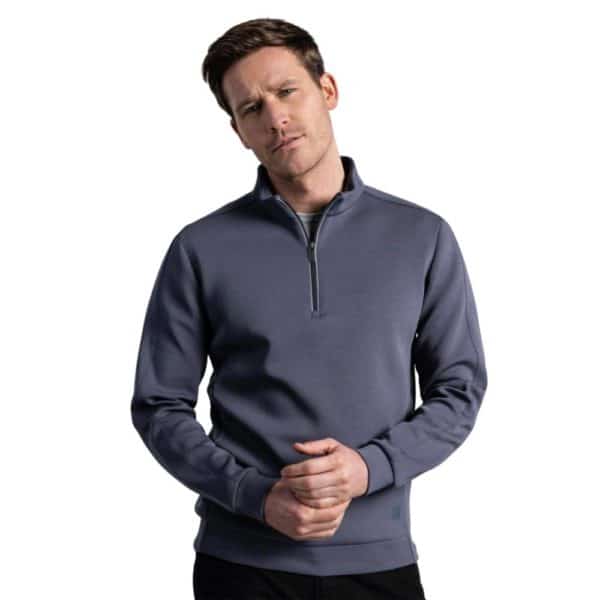 Thomas Maine Technical Stretch Grey Half Zip Pullover 2
