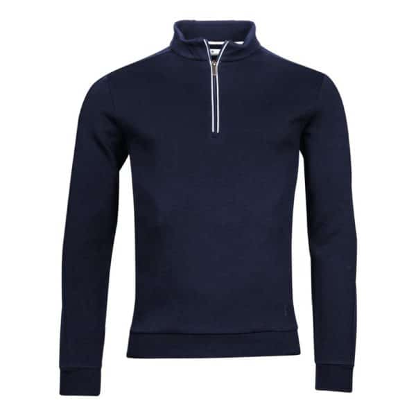 Thomas Maine Technical Stretch Navy Half Zip Pullover