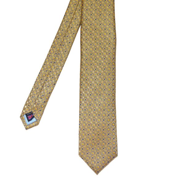 Van Buck Rosette Patterned Yellow Tie