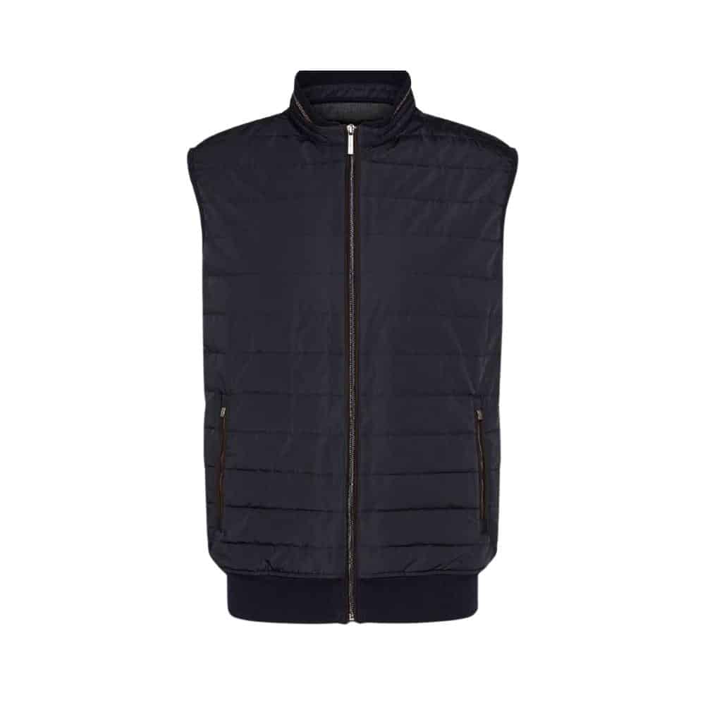 Bugatti Quilted Front Navy Gilet 