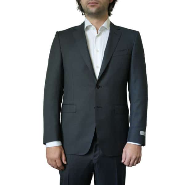 Canali Pure Wool Micro Textured Charcoal Suit 1