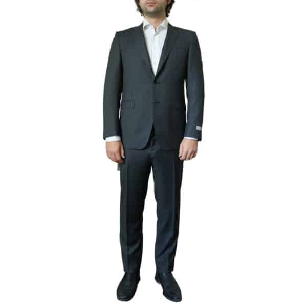 Canali Pure Wool Micro Textured Charcoal Suit 2
