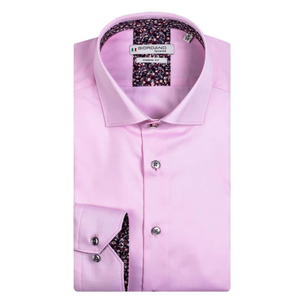 Giordano Maggiore Abstract Cycles Trim Soft Pink Shirt