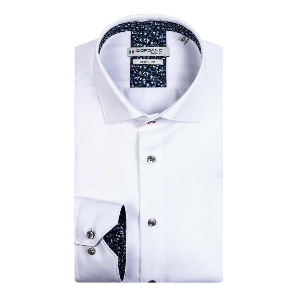Giordano Maggiore Abstract Cycles Trim White Shirt