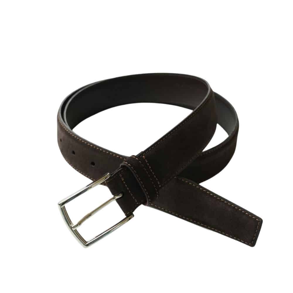 OLIMPO BROWN SUEDE LEATHER BELT