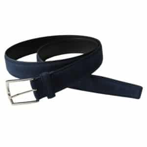 OLIMPO NAVY SUEDE LEATHER BELT