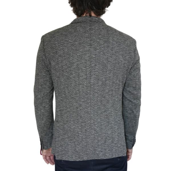 ROY ROBSON Smartflex Grey patterned Jersey Jacket back