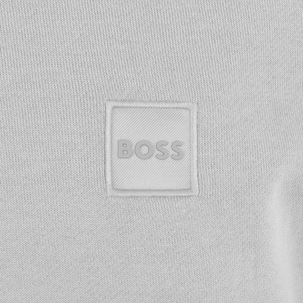Boss Zetrust Grey Full Zip Sweatshirt | Menswear Online