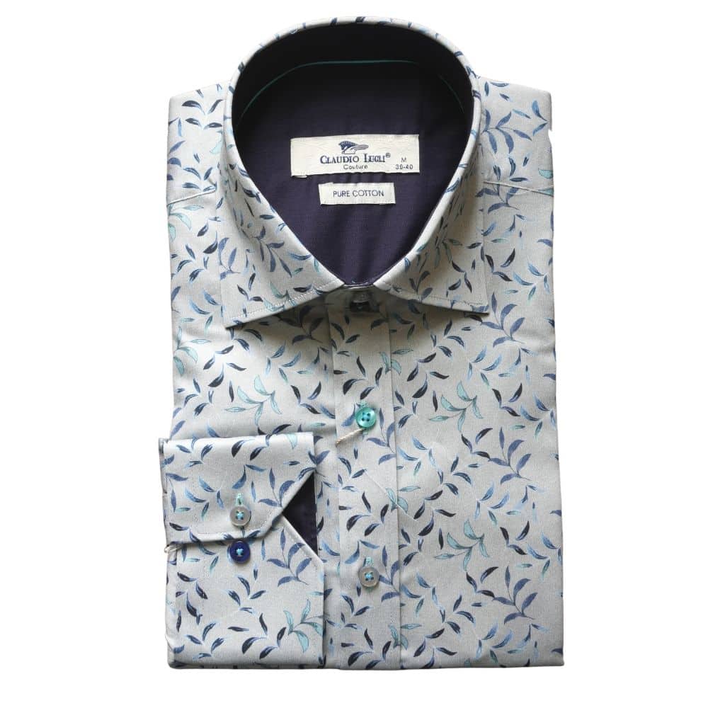 claudio lugli grey shirt with leaves patterns 2