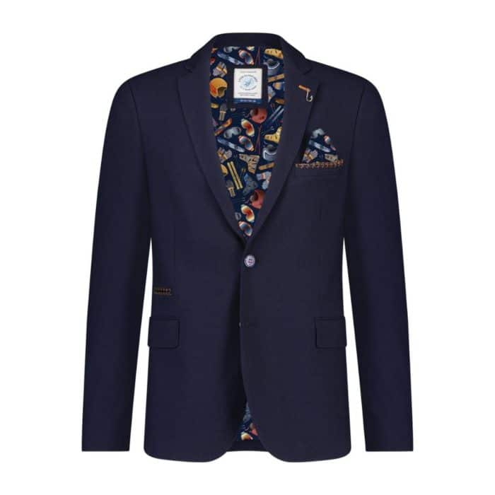 A Fish Named Fred Bubble Navy Jacket | Menswear Online