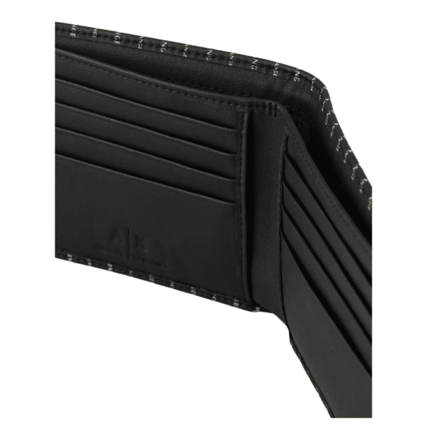 AX All over black wallet flap
