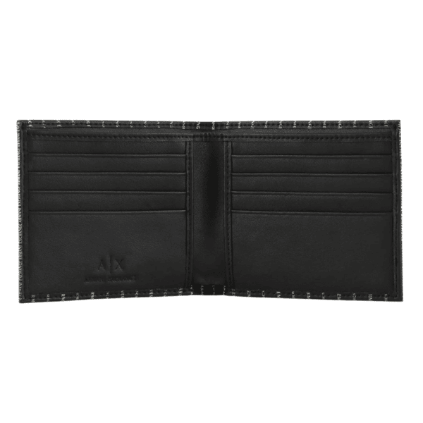 AX All over black wallet open